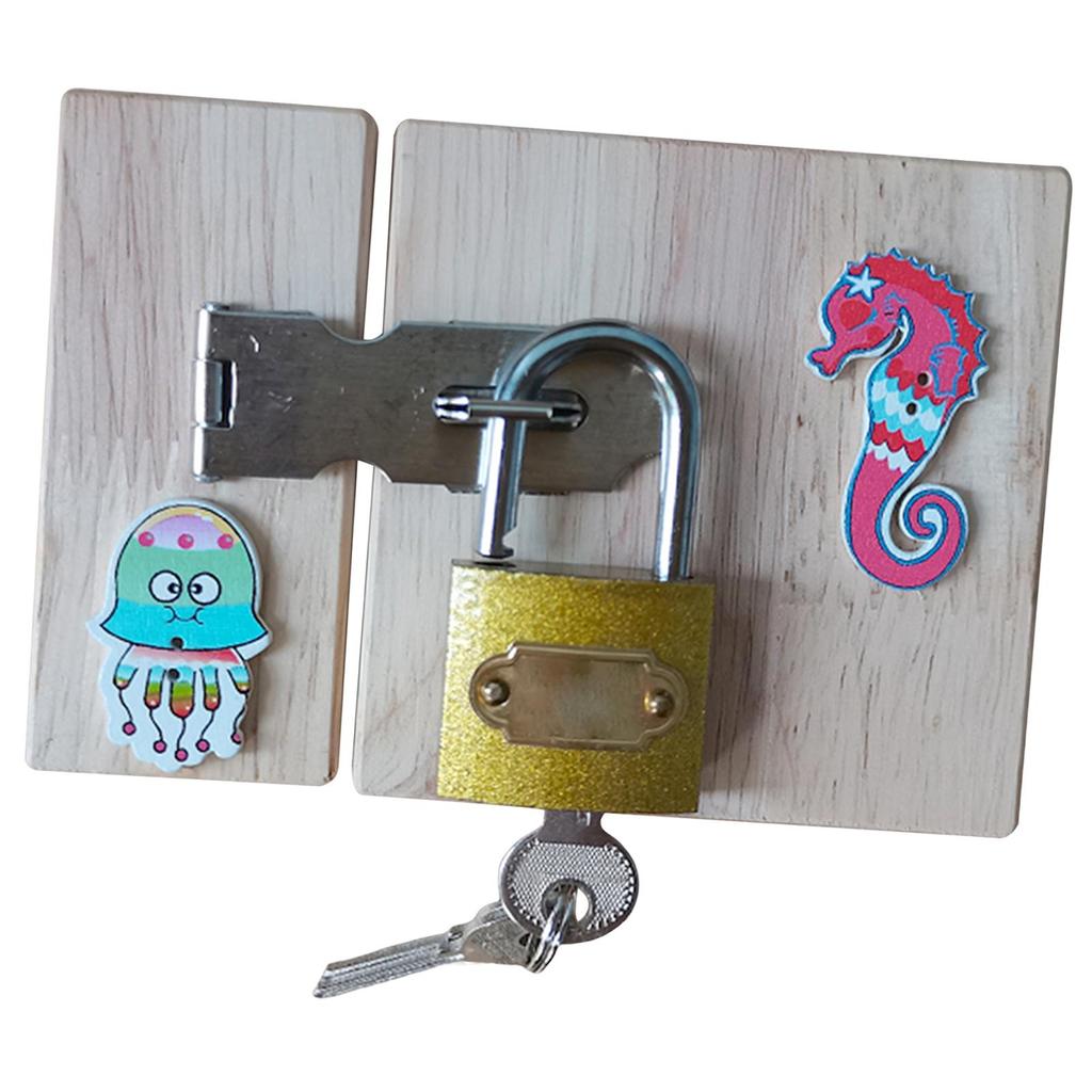 Montessori Child Busy Board DIY Parts latches and Doors Sensory Board Educational Toys for Boys