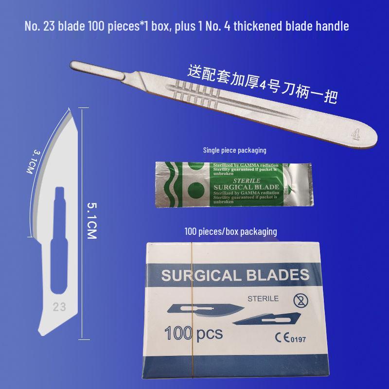 Carbon Steel Surgical Blades (Sizes 10-23) for Dead Skin Removal, Single-Sided