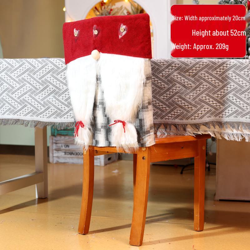 Cartoon Christmas Chair Covers: Santa, Snowman, Reindeer - Perfect for Home, Dining, Hotel, and Restaurant Decor