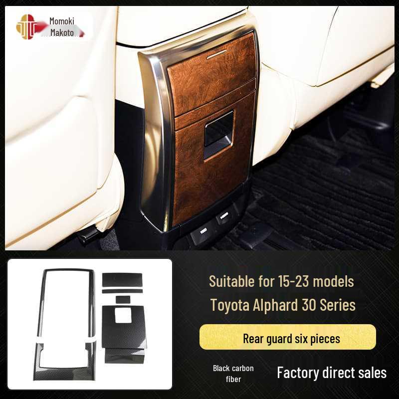 Carbon Fiber Interior Stickers for 15-23 Alphard Vellfire 30 Series, Scratch-Resistant