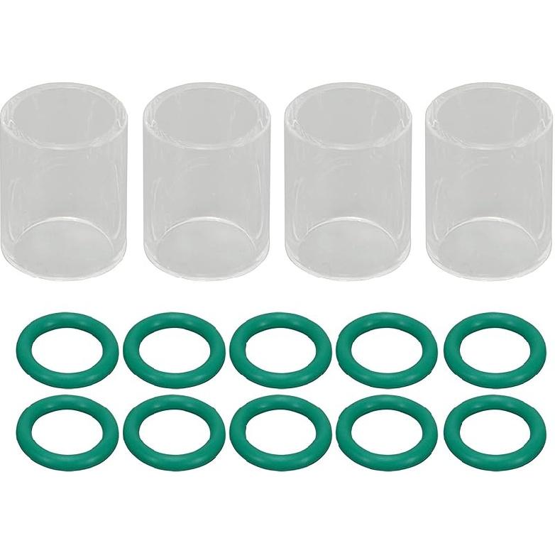 

RIVERWELD TIG Стеклянная чашка Прозрачные кварцевые сопла #8 1/2 и 12.5мм 53N61S для горелки TIG PTA DB SR WP 9 17 18 20 25 26 14шт #10 (5/8 & 16.0mm Orific