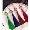 Set of 6Pcs 10cm Lucky Tassels Keychain Holder Wealth Symbol Polyester Fringe for Bag Decoration Jewelry Making