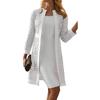 Women's Sleeveless Bodycon Dress and Lace Cardigan Set 5 Colors