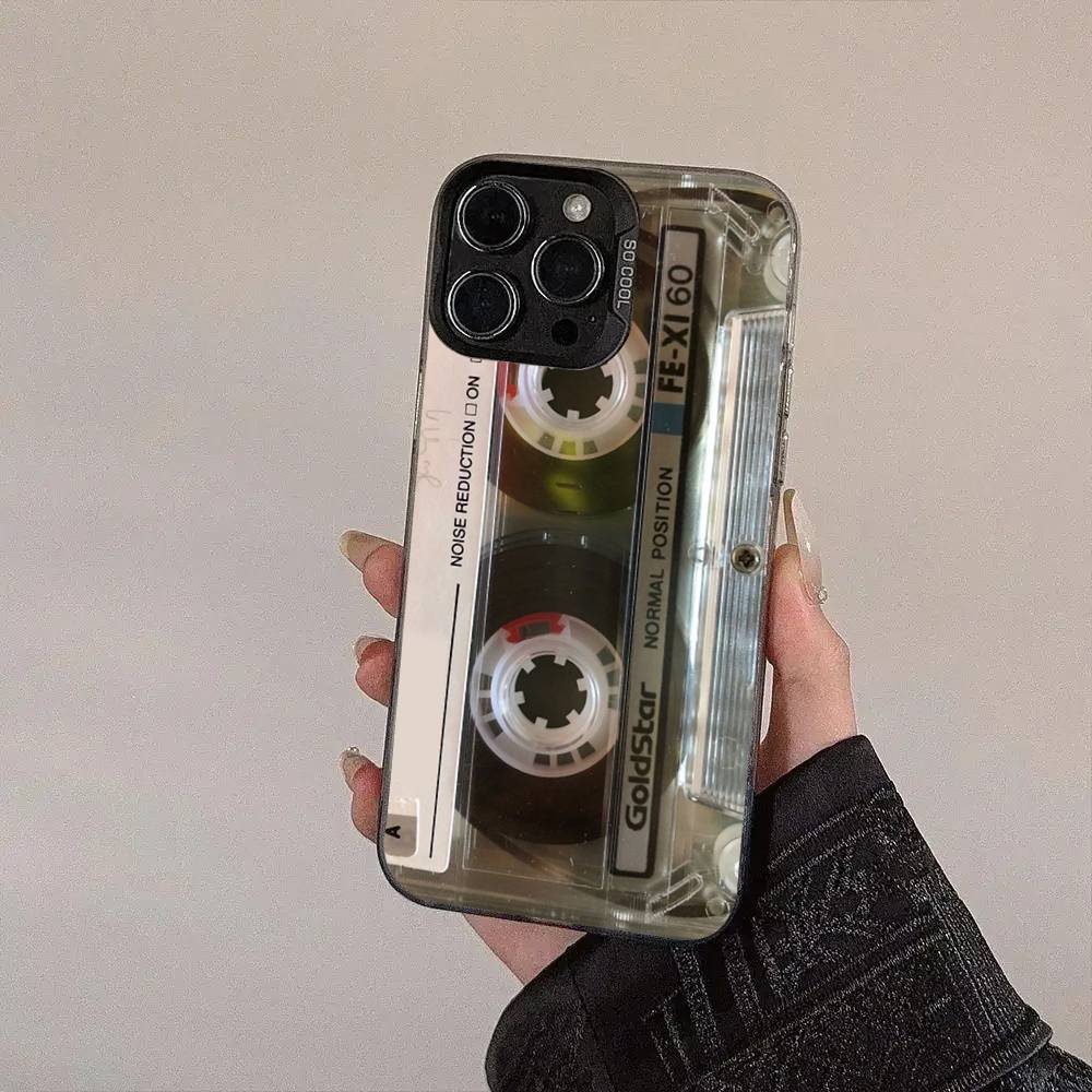Vintage Cassette Tape Retro Style Colorful Silver Cover Phone Case For IPhone 17 16 Pro Max 15 Pro 14 Plus 11 12 13 X XS Max XR