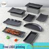 Black Matte Melamine Rectangular Drop-Resistant Plate for BBQ and Sides