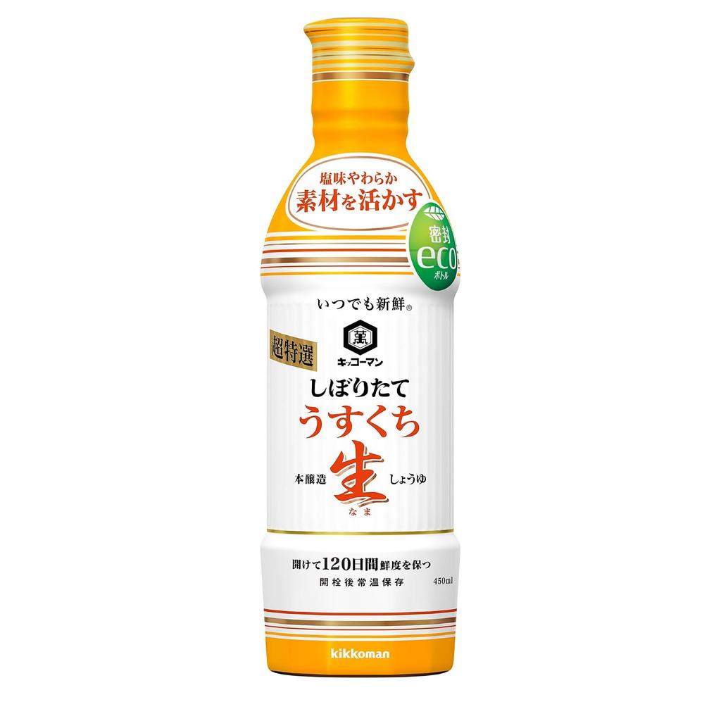 Kikkoman Foods Always Fresh Freshly Squeezed Light Soy Sauce 450ml