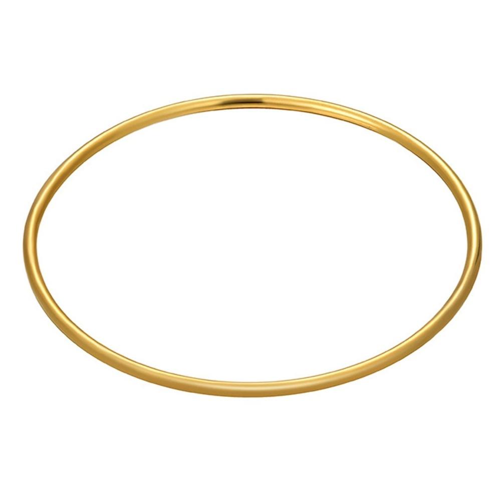 1Pc Elegant Gold Plain Bangle, Timeless Wedding Jewelry, Perfect for Valentine's Day, Anniversary & Birthday Gift