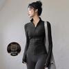 Giacca Corta da Donna Slim Fit - Collo Alto Versatile, Maniche Lunghe, Perfetta per Corsa, Yoga e Attività Fitness all'Aperto