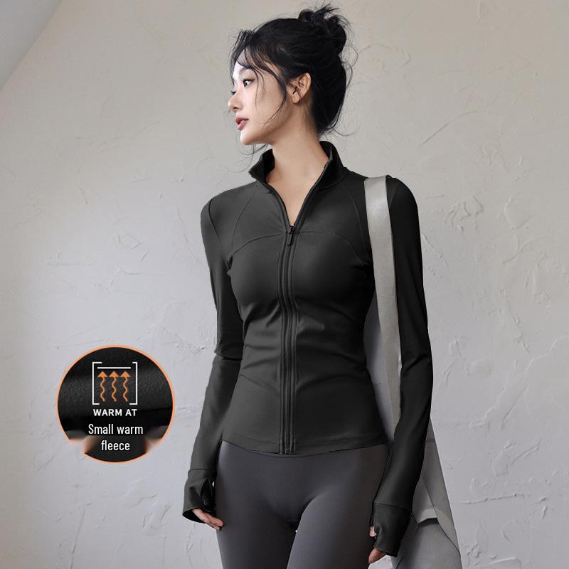 Giacca Corta da Donna Slim Fit - Collo Alto Versatile, Maniche Lunghe, Perfetta per Corsa, Yoga e Attività Fitness all'Aperto