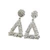 European & American Style Geometric Metal Hollow Triangle Earrings for Women
