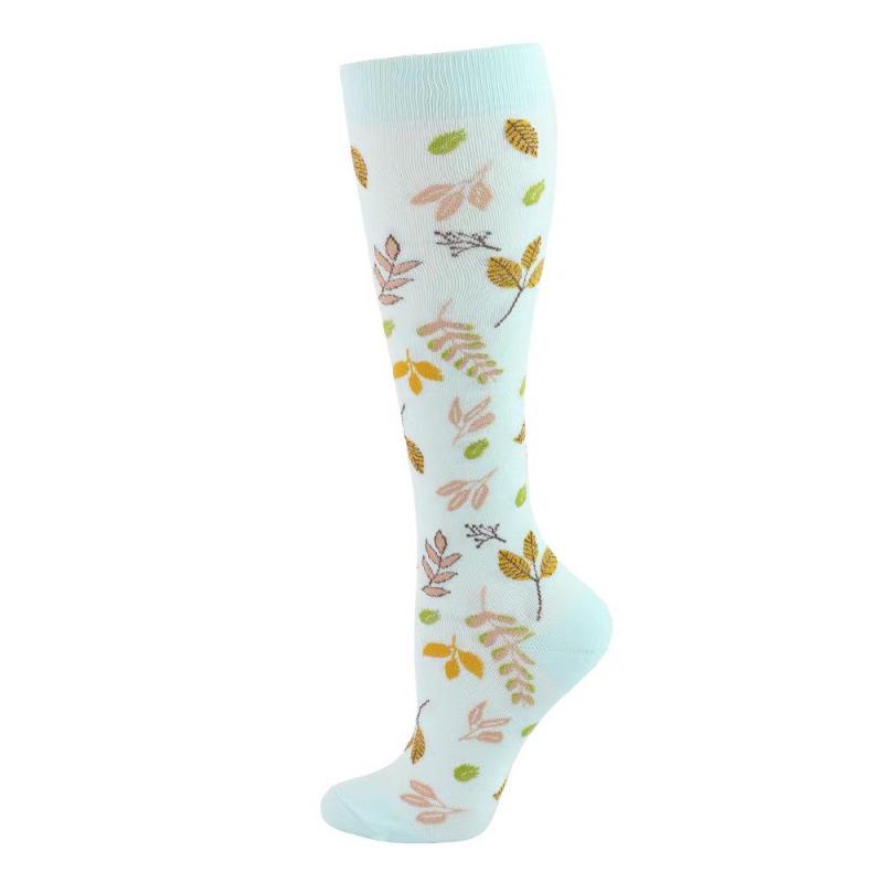 Women's Floral Compression Calf Socks - Spring Series Low Pressure Sports Socks