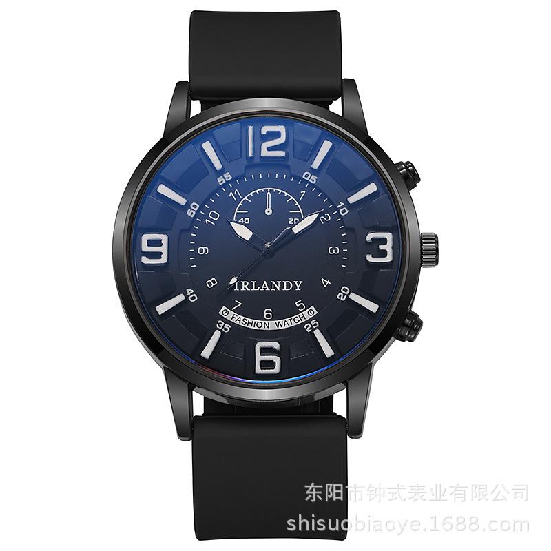Fashion Arabic Dial Men Quartz Watch Casual Silicone Strap Sports Watches For Man Clock Best Gifts Clock for Husband,Family,Friend