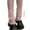 Damen Japanischer Stil JK Häkelstrick Kurze Beinwärmer Socken Einfarbige Süße 3D Florale Lockere Beinabdeckungen Stiefelmanschetten