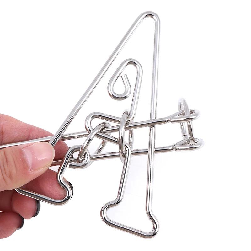 Metal Game Mind Brain Teaser Magic Wire Rings Puzzles For Adults Kids Disentanglement Iron Link Unlock Interlock Game