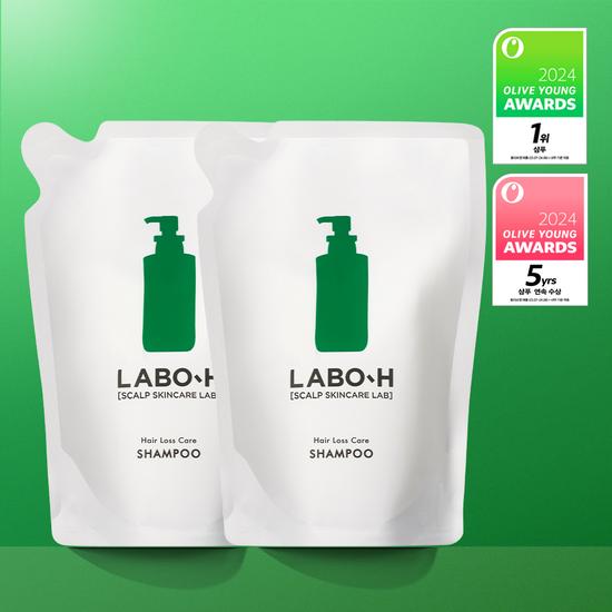 LABO-H Hair Loss Relief Shampoo Scalp Strengthening Refill Pack 333ML*2