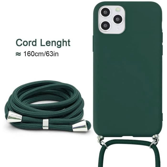 Coque de Protection - E.F.CONNECTION - pour iPhone 12 Pro - Souple - Anti-Rayure - Vert Nuit