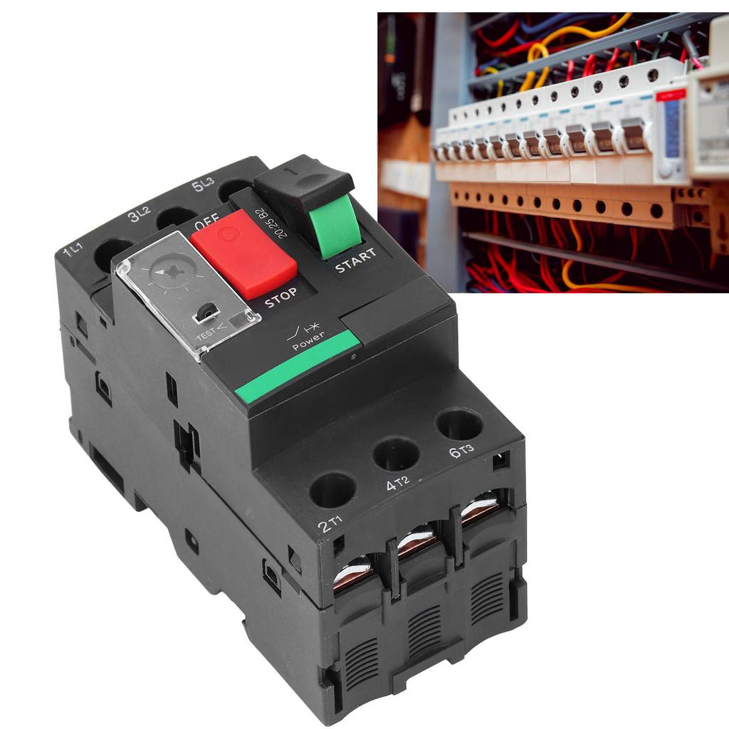 Întrerupător motor 3P 1.6?2.5A AC690V Buton de apăsare comutator de conectare cu șurub
