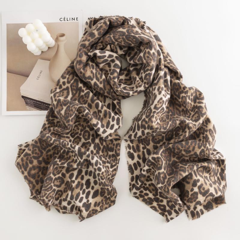 

Women Luxury Winter Scarf New Cashmere Scarves Thick Warm Blanket Shawls Wraps Fashion Leopard Foulard Bufanda Echarpe 60x190cm