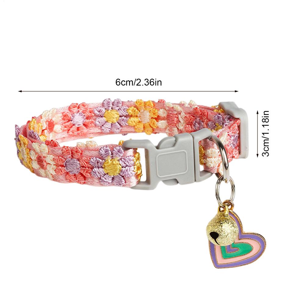 Pet Collar With Bell Colorful Dog Puppy Kitten Collar Adjustable Safety Bell Ring Necklace Cat Collar Anti-lost Pet supplies