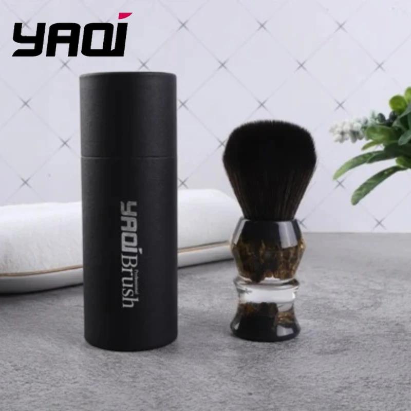 Yaqi DEEP STONES 24mm Synthetic Hair Resin Handle Men Wet Shaving Brush