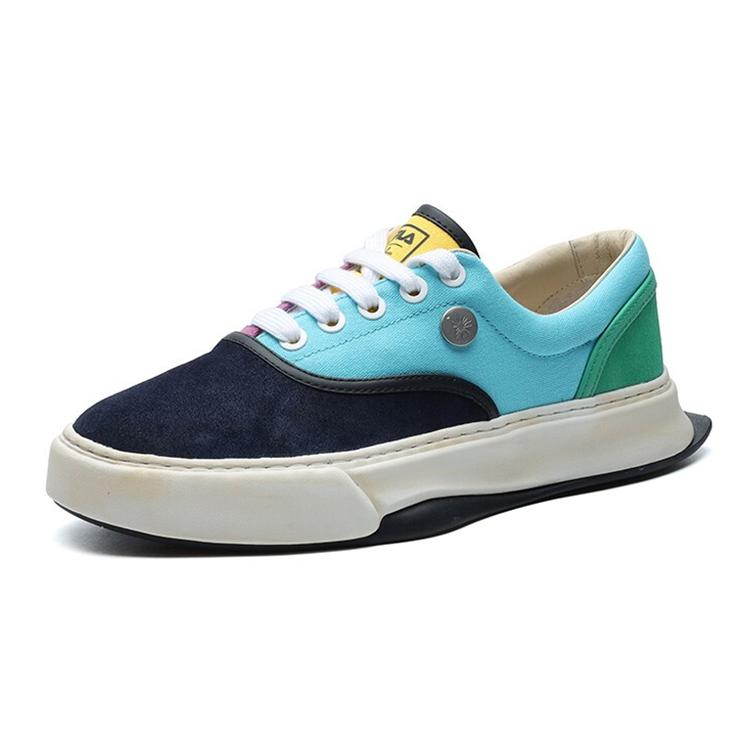 MIHARA YASUHIRO x FILA FM 10 Fabric Low top Skateboard Shoes Men's Button Blue F12M124348FNB