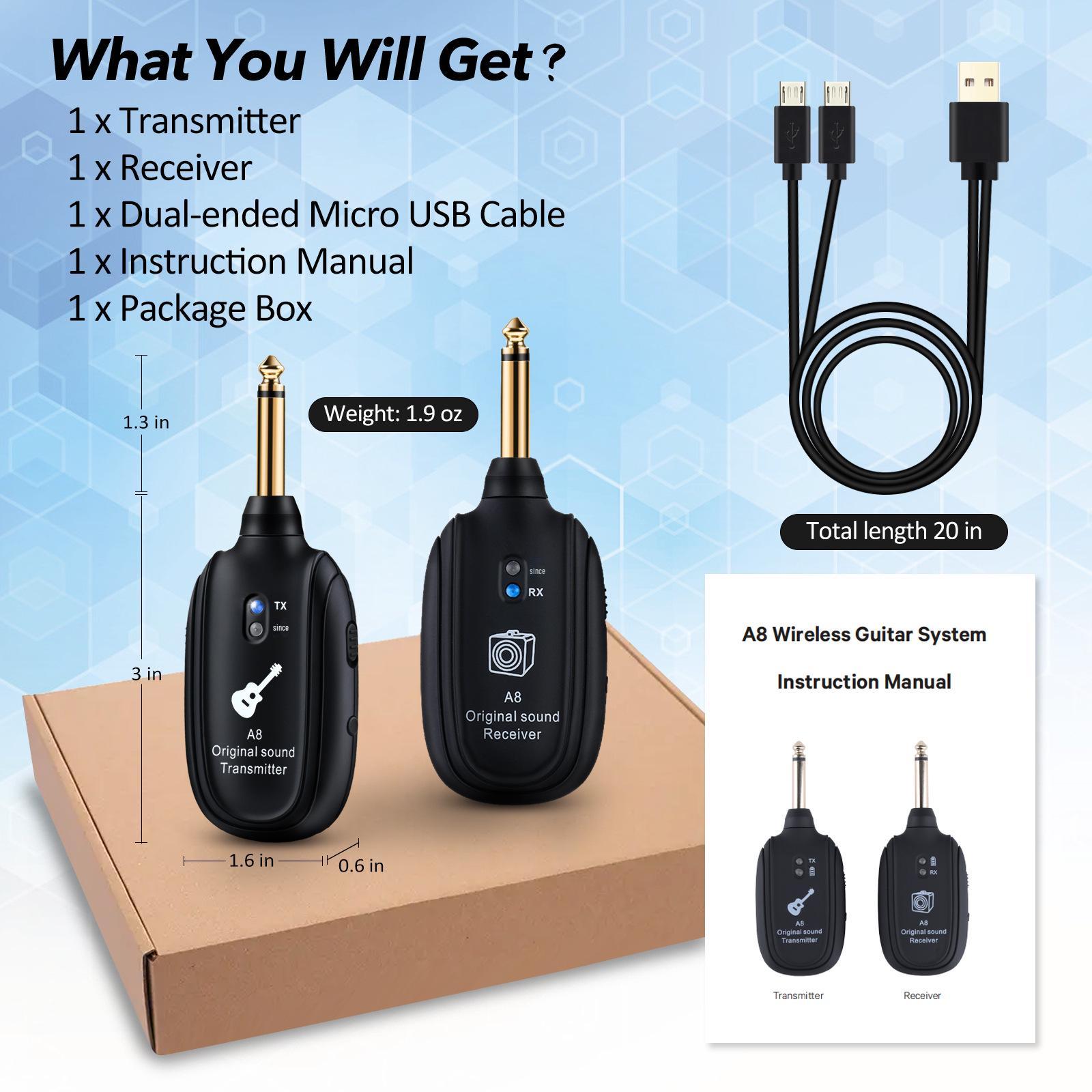 A8 Wireless Guitar Transceiver