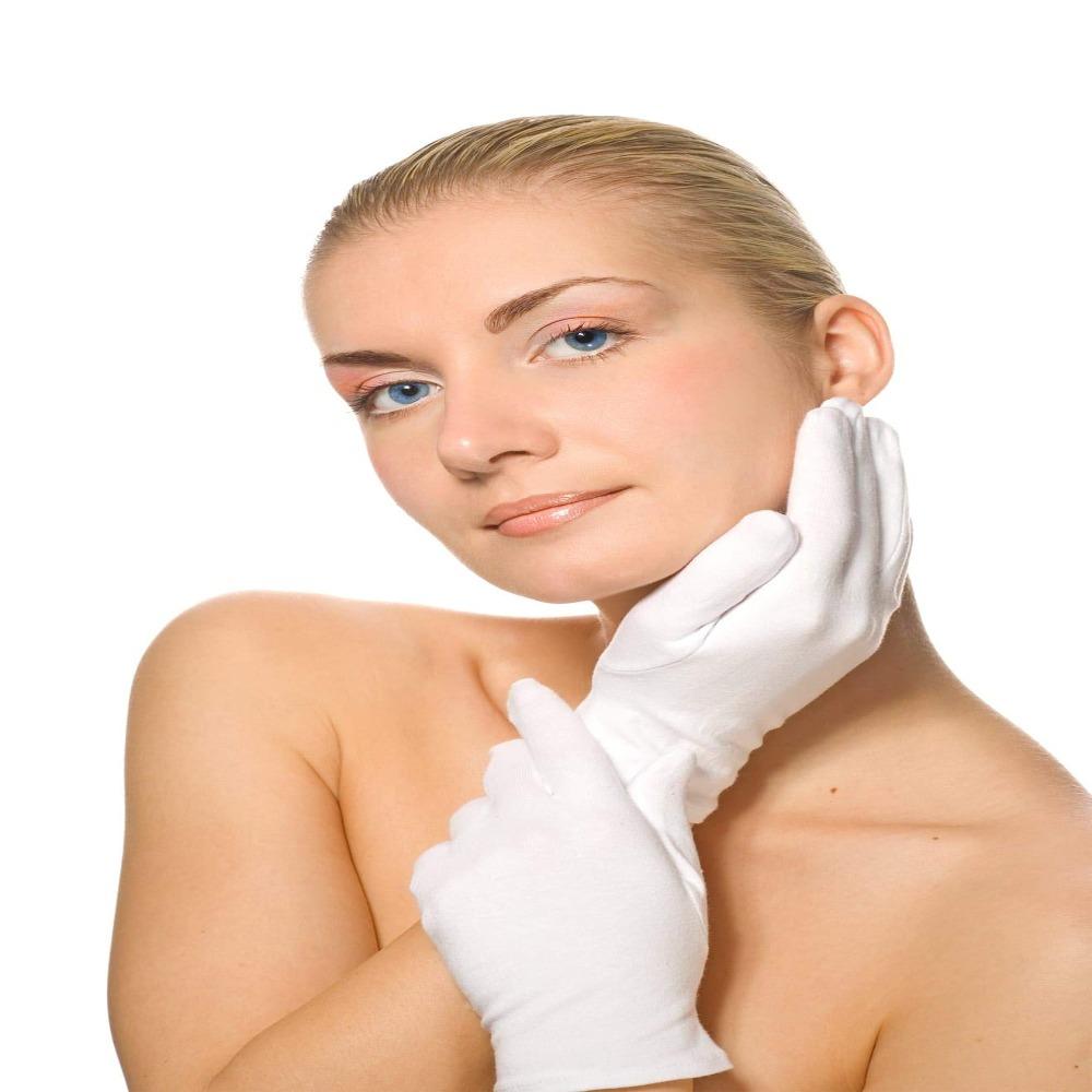 3 Pairs White Moisturizing Gloves Intensification Costume Gloves Work Gloves Unisex