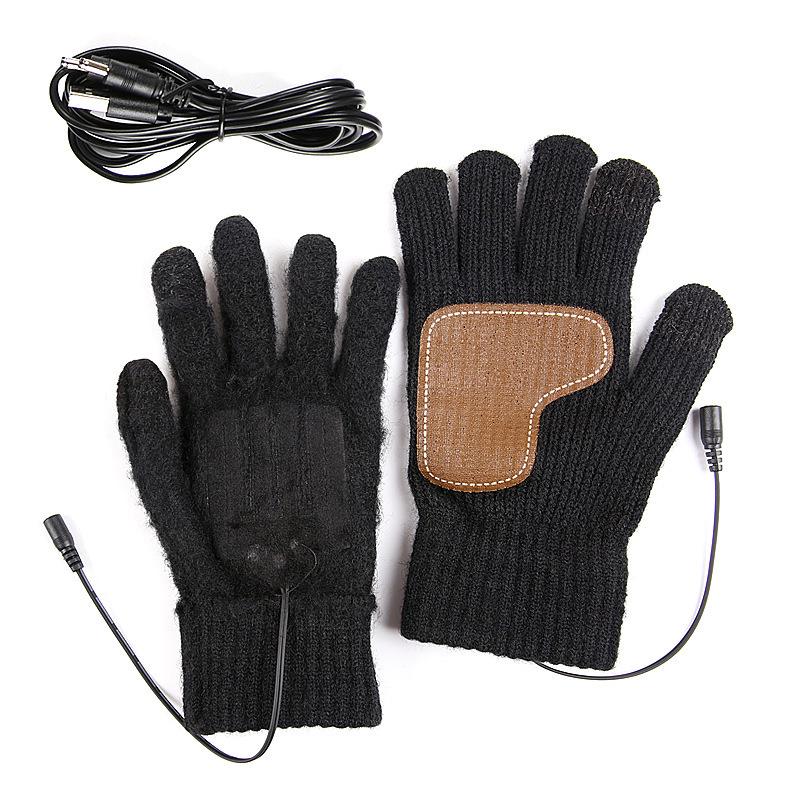 USB Heated Touchscreen Gloves for Skiing & Cycling - Thick, Warm, 5V Electric Heat for Cold Protection