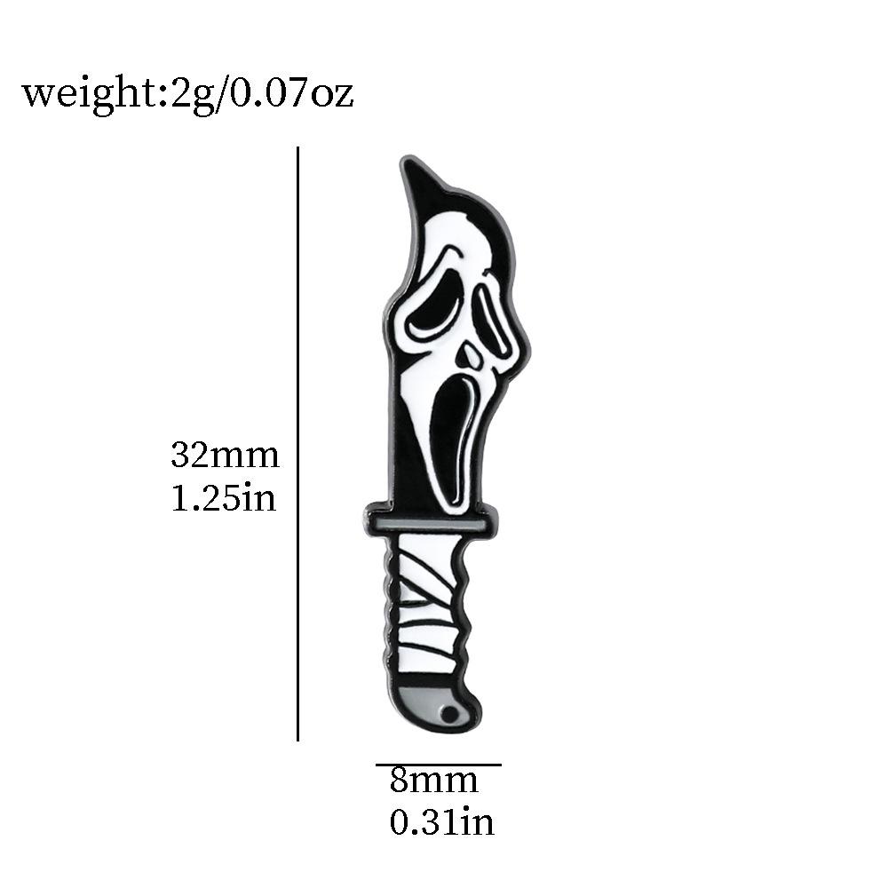 Versatile Skull Halloween Horror Movie Metal Badge For Occasions All