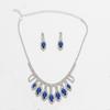 Bridal Wedding Dress Women's Accessories Tassel Crystal Necklace Earring Ear Clip Set N385