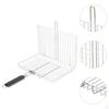 Grill Basket Net BBQ Tool Havy Duty Portable with Removable Handle Stainless Steel for Patio Outdoor