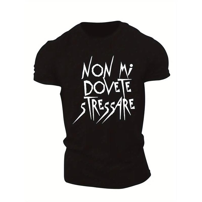 

Fun Italian Language Men s Short Sleeve T-shirt Summer T-shirt Top Oversized, Cool, Casual, and Fashionable 4XL чорний