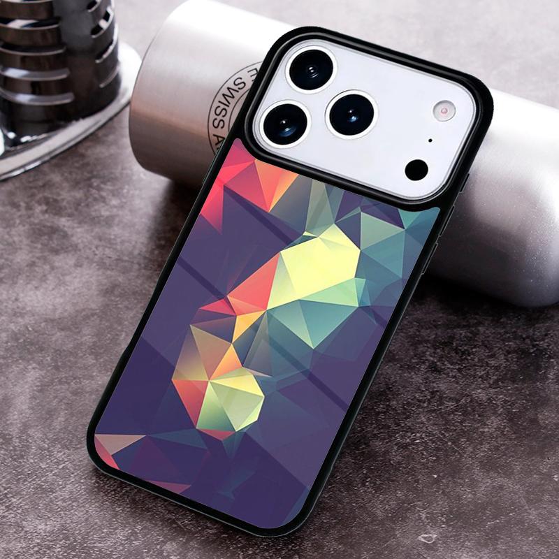 Geometric Stripy Triangle Phone Case for iPhone 17 16 15 Pro Max Air 14 13 12 11 Plus Shockproof Cover