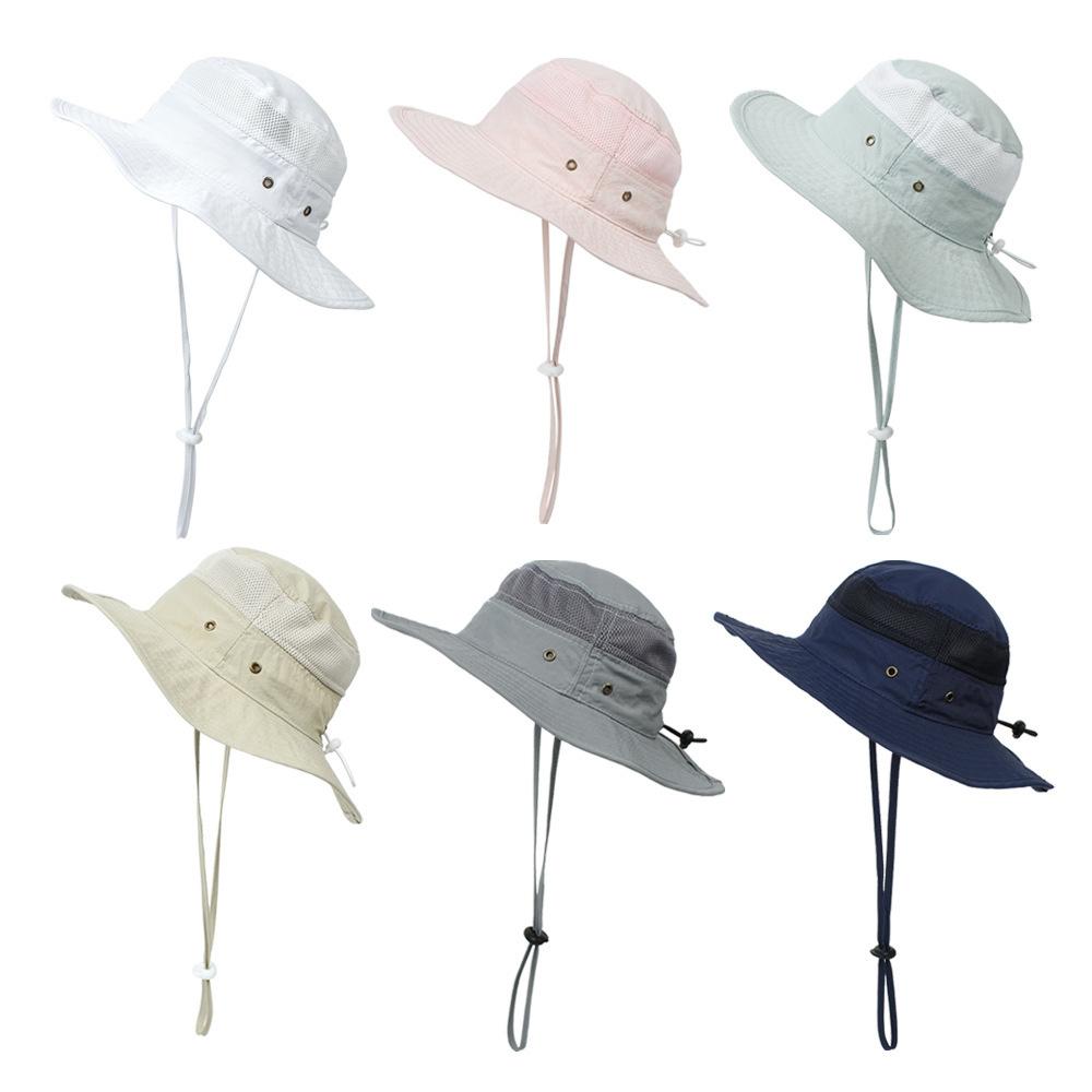 UV Protection Children's Mesh Bucket Hat Adjustable Beach Playing Hat  for Boys & Girls