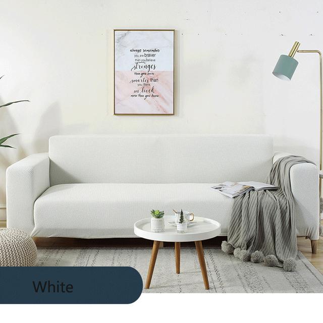 Jednobarevné potahy na pohovku do obývacího pokoje Polyester Moderní elastické potahy na rohy pohovky Návleky na křeslo Chránič křesla 1/2/3/4místný
