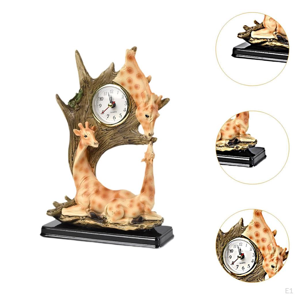 Animal Sculpture Clock for Tabletop Decor In Apartment Or Dining Room