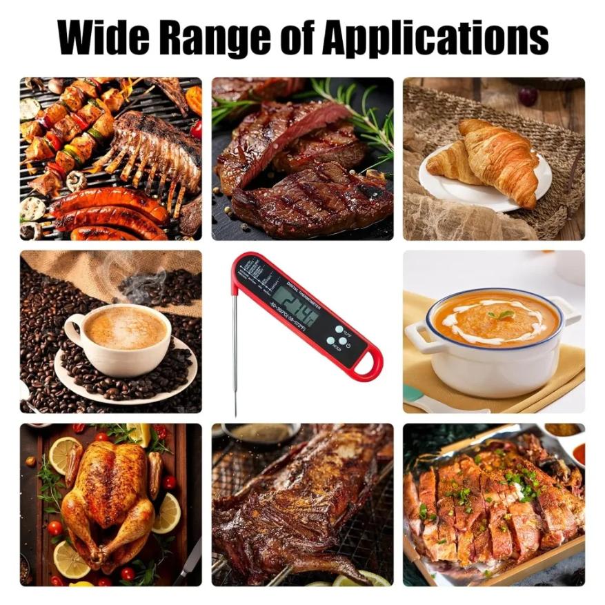 Waterproof  Meat Thermometer Digital for Cooking Food,nstant Read Food Thermometer for Cooking and Grill BBQ Accessories