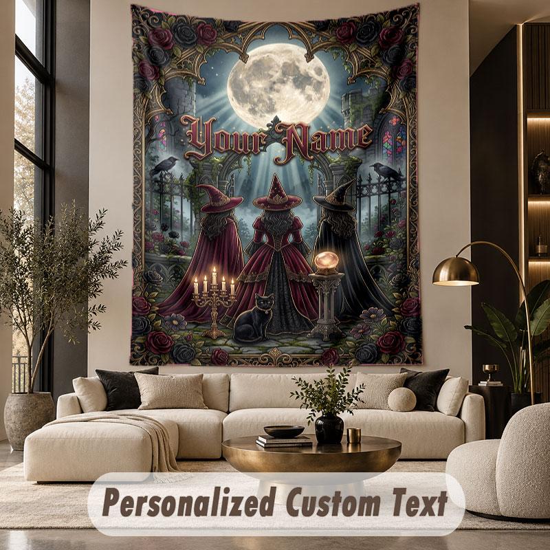 Witchcraft (135) Theme Custom Tapestry Personalized Custom Name Text Wall Hanging Tapestry Home Decor Background Cloth
