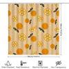 Modern Style Lemon Print Bath Shower Curtain Set for Bathroom Decor Orange Yellow Floral Pattern Made with Waterproof Polyester