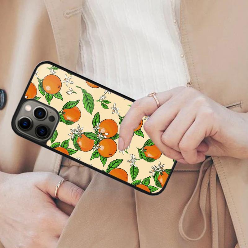 Summer Fruit Orange Magnetic Phone Case For APPLE iPhone 17 Air 16 14 13 12 Pro Max 15 Plus Wireless Charge With MagSafe Cover