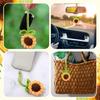 Jeffdad Handmade Sunflower Car Rear View Mirror Hanging Accessories Ornaments Cute Women's Car Interior Decorations Automotive Interior Aesthetic