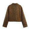 2025 autumn new product European and American cross-border women's clothing street fashion suede effect jacket w103 90178