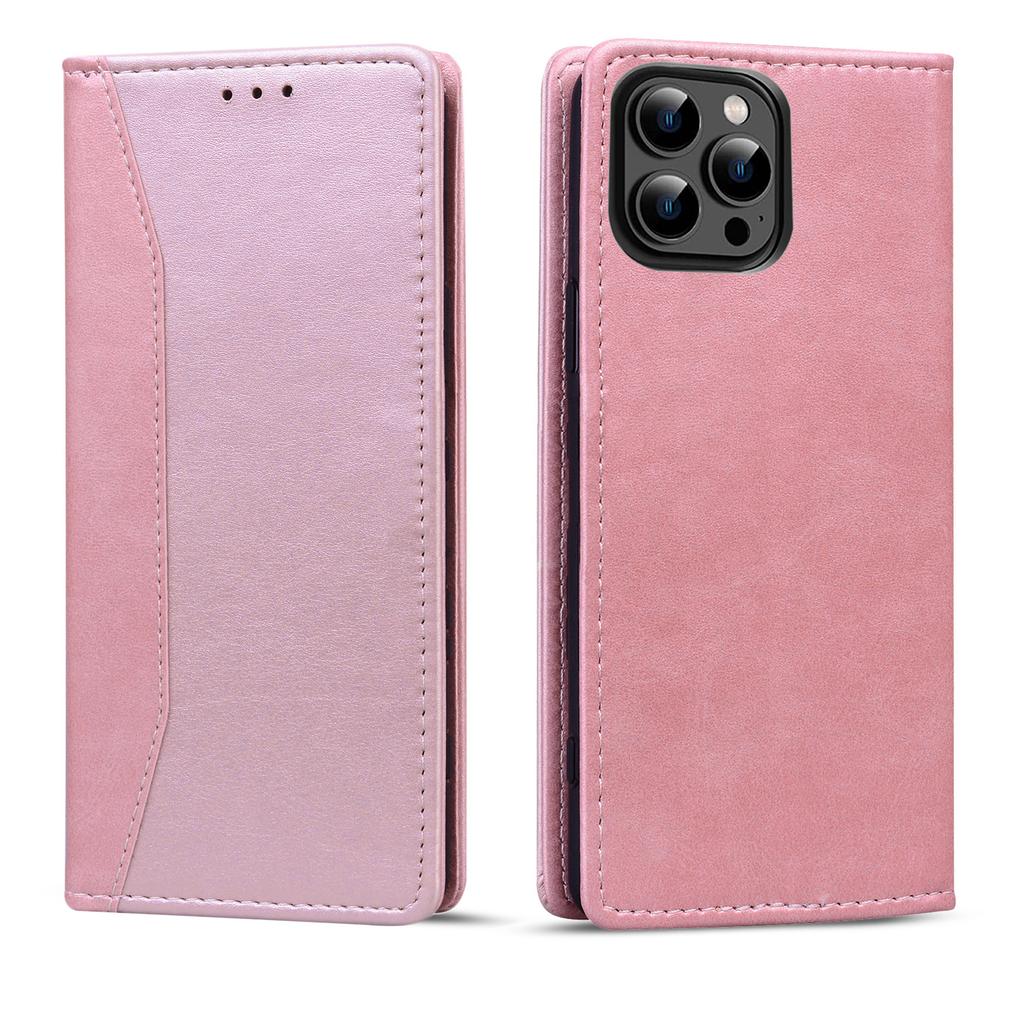 Suitable for iPhone14 Mobile Phone Leather Case 14Max Retro Matte Splicing Card Wallet Case 14Pro