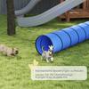 Dog Tunnel, 300 x 50 cm, Foldable Play Tunnel with 4 Pegs and Bag, Tear-Resistant Outdoor Dog Agility Equipment, Blue