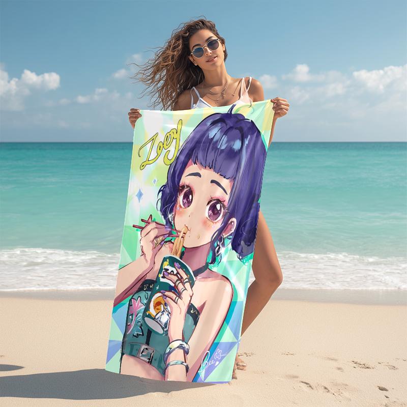 1Pc Fantasy Warrior Trio Beach Towel Microfiber Beach Towel Thin Absorbent For Beach Swimming Yoga Bath Sports 0917207