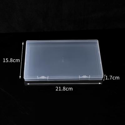 Rectangle Plastic Box Pp Transparent Box Square Packaging Plastic Box B03 Large Storage Flat Box Cross-Border 1.7Cm