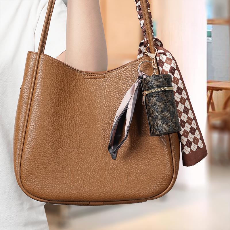 2024 Vintage Monogram Mini Münz- und Lippenstift-Schlüsselanhänger-Tasche