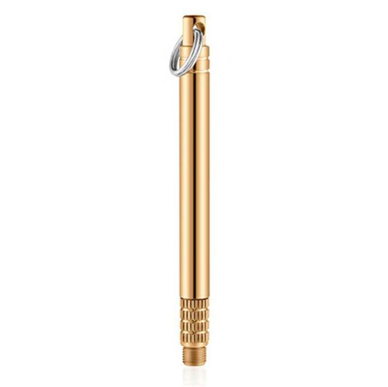 Titanium Alloy Integrated Toothpick Detachable Outdoor Camping Portable Mini Brass Toothpick Barrel Multifunctional Fruit Pick