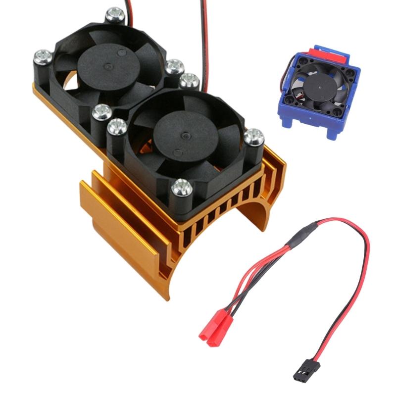Double Cooling Fan Set For 540 3660 Motors 2000RPM Efficient Heat Dissipation for 1/10 Remote Vehicle