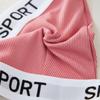 European Style Spring and Summer Threaded Letter Underwear Wrapped Chest Triangle Cup Tube Top Vest Sports Bra